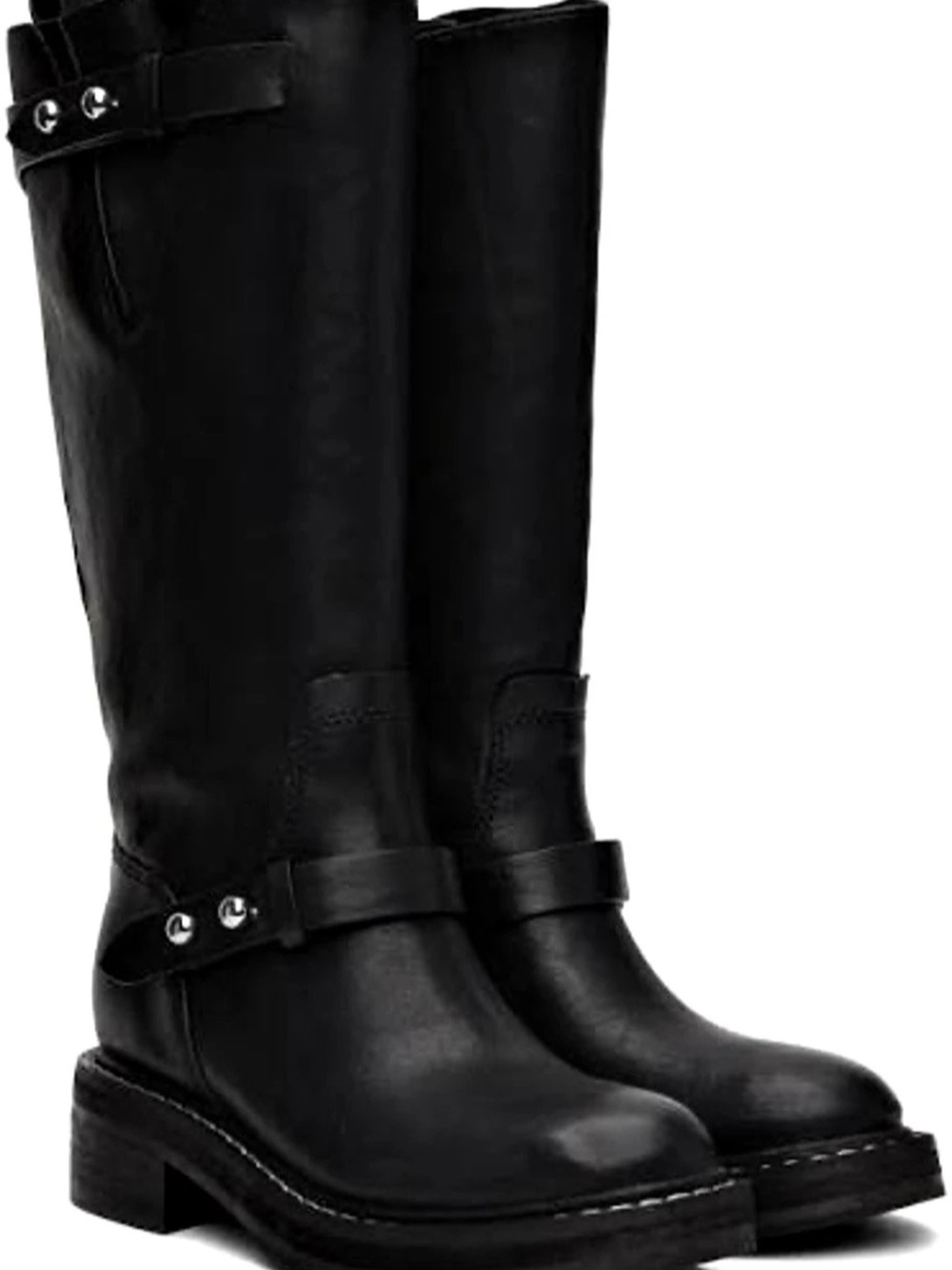 Rag & Bone Black Leather Moto Boots US 7